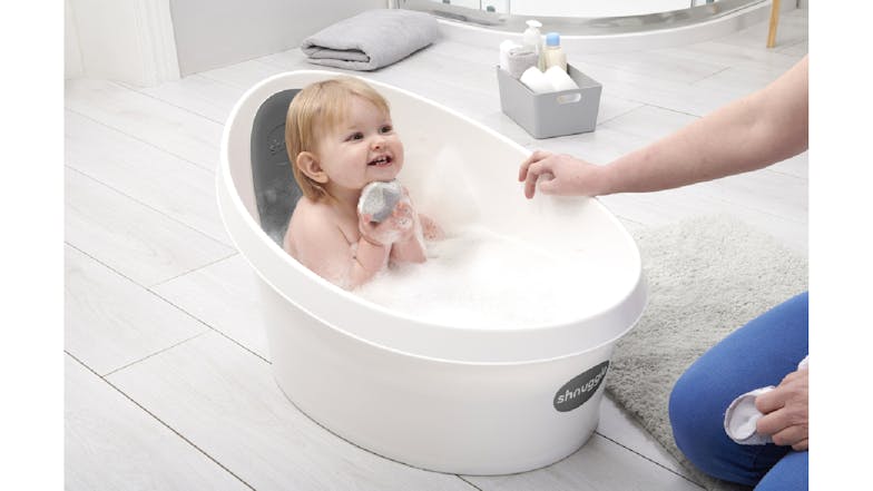 Shnuggle Toddler Bath - White/Slate