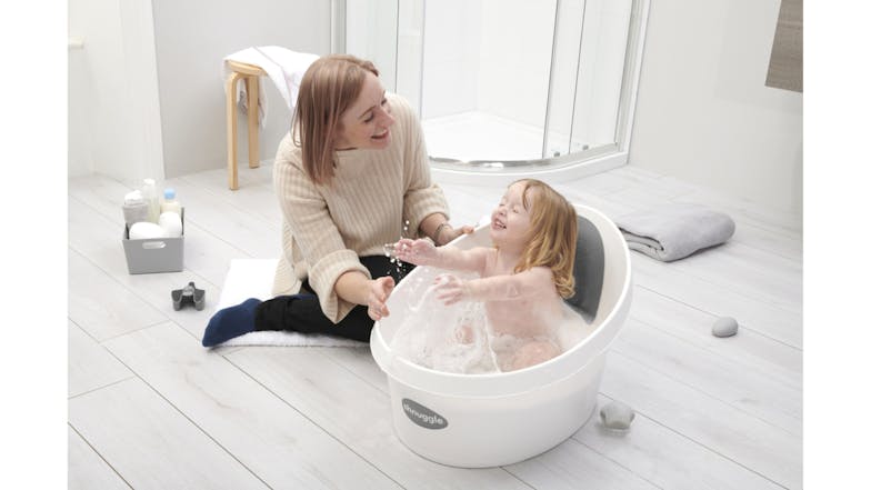 Shnuggle Toddler Bath - White/Slate