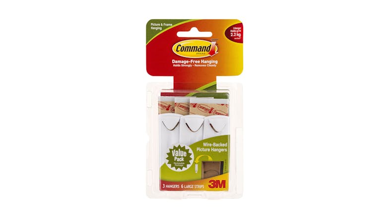 Command Wire-Backed Poster Hanger White 3 Pack