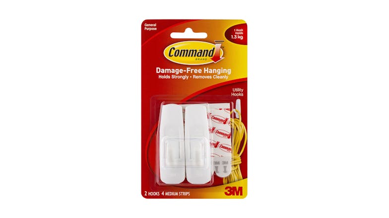 Command Hook 17001 Medium White 2 Pack