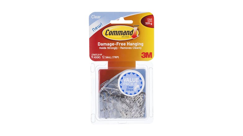 Command Hook Small Clear Wire Value 9 Pack