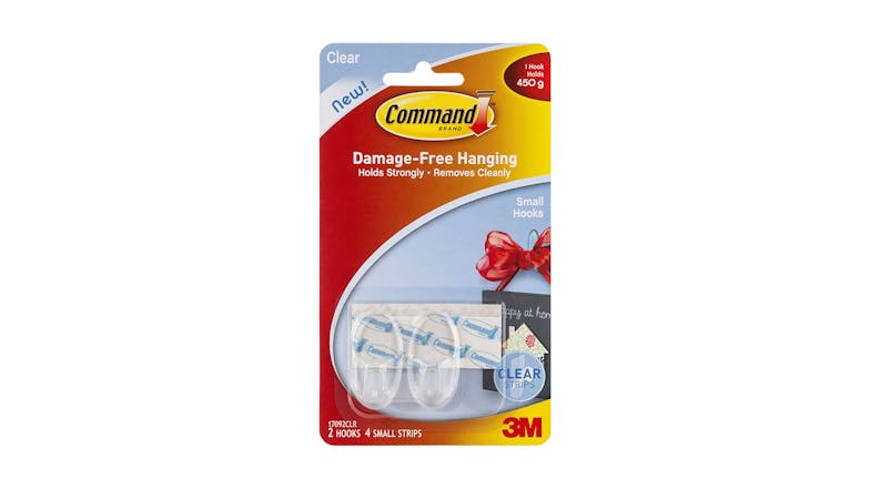 Command Hook 17092 Small Clear 2 Pack