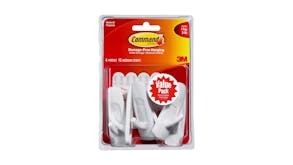 Command Hook 17001 Medium White Value 6 Pack