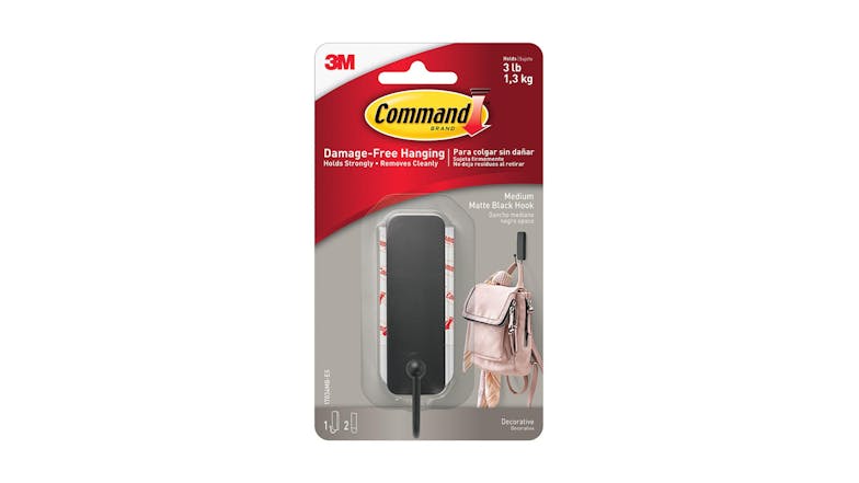 Command Hook 17034 Medium Matte Black