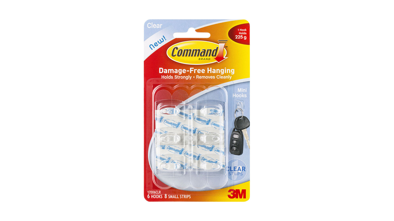 Command Hook 17006 Mini Clear 6 Pack