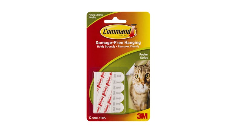 Command Poster Strips Small White 12 Pack