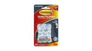 Command Cord Organisers Large Clear 2 Pack