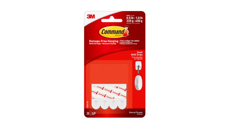 Command Refill Strips 17022 Small White 20 Pack