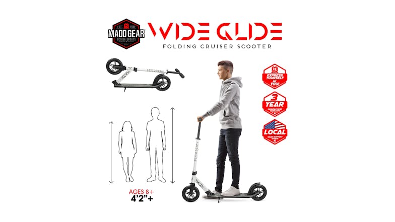 Madd Gear Renegade Wide Glide 200 - White/Black