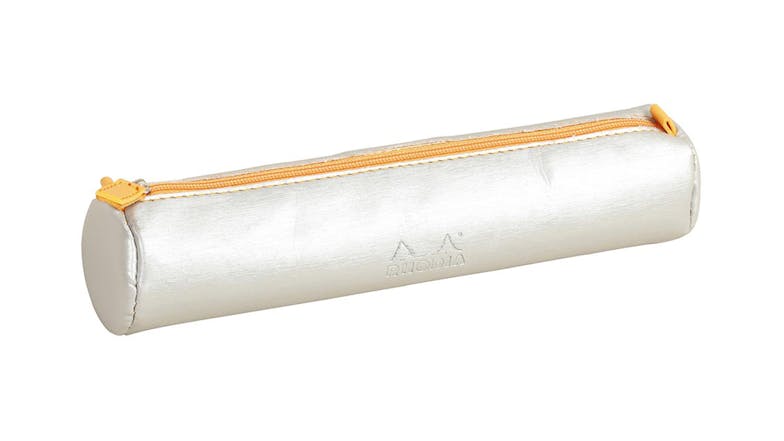 Rhodiarama Round Pencil Case - Silver