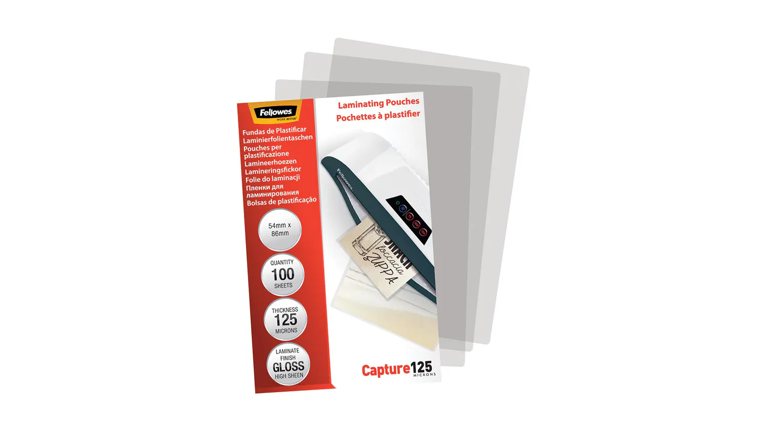 Fellowes Laminate Pouches 54 x 86 - 100 Pack | Harvey Norman New Zealand Fellowes Laminate Pouches 54 x 86 - 100 Pack | Harvey Norman New Zealand