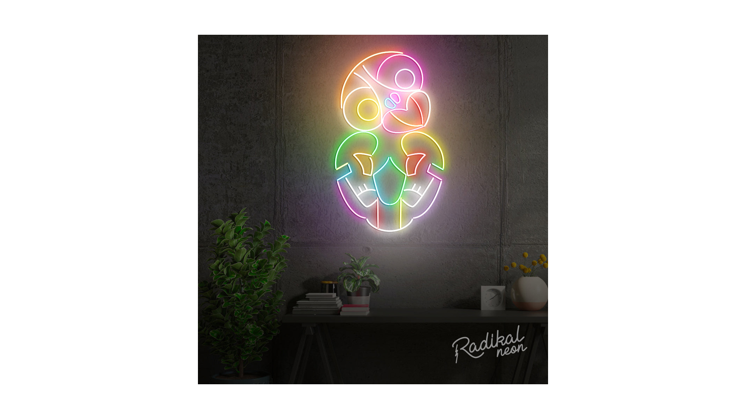 Radikal Neon Rainbow Tiki Sign