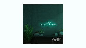 Radikal Neon Wavy Sign - Aqua