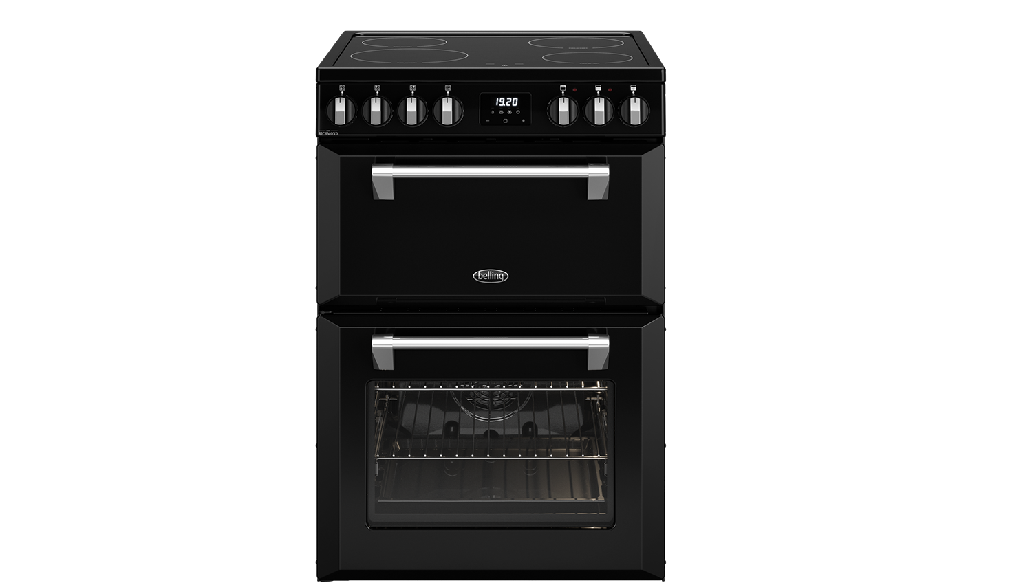 Belling 60cm Freestanding Oven with Induction Cooktop - Black (Mini Richmond/BMR60DOINDB)