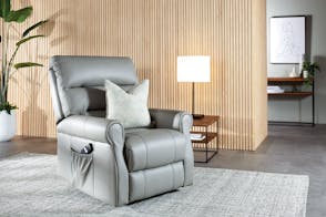 Bristol Grey Gum Leather Lift Chair by Apricot Furnishings