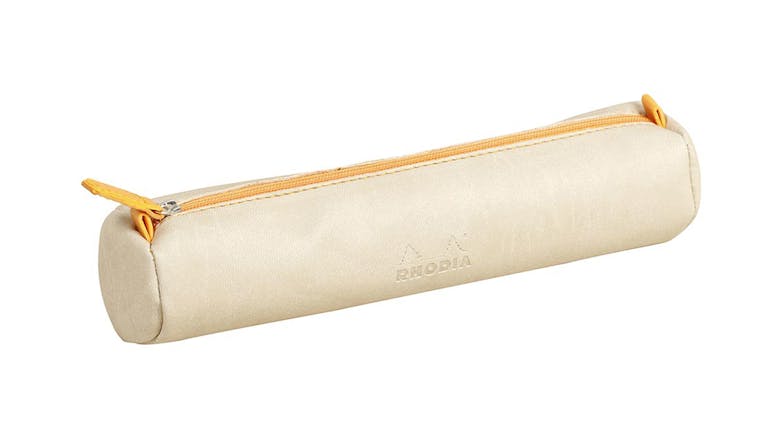 Rhodiarama Round Pencil Case - Beige