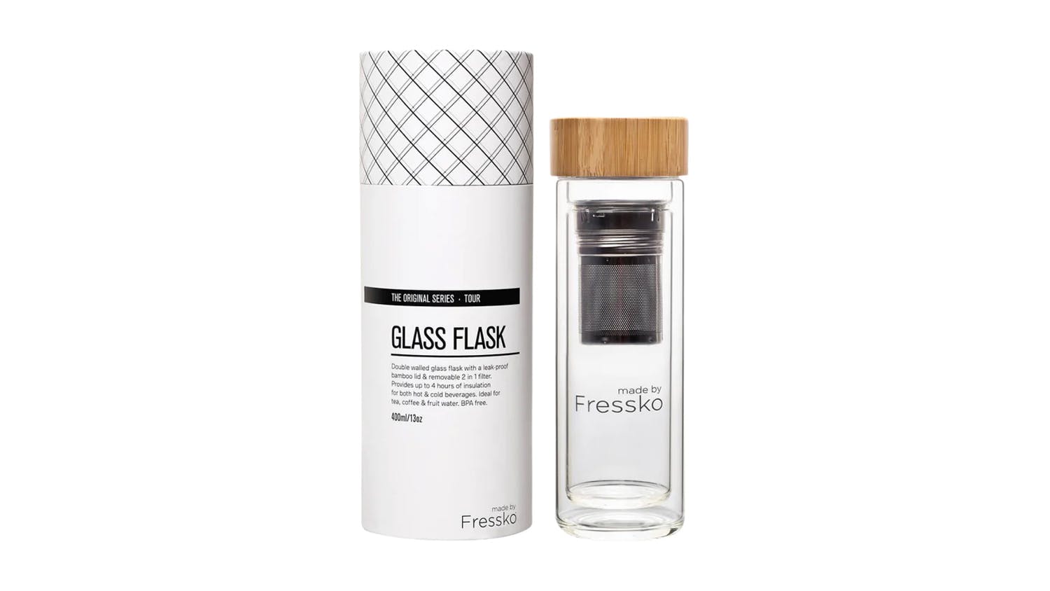 Fressko Glass Series Tour Tea Infuser Flask 400ml