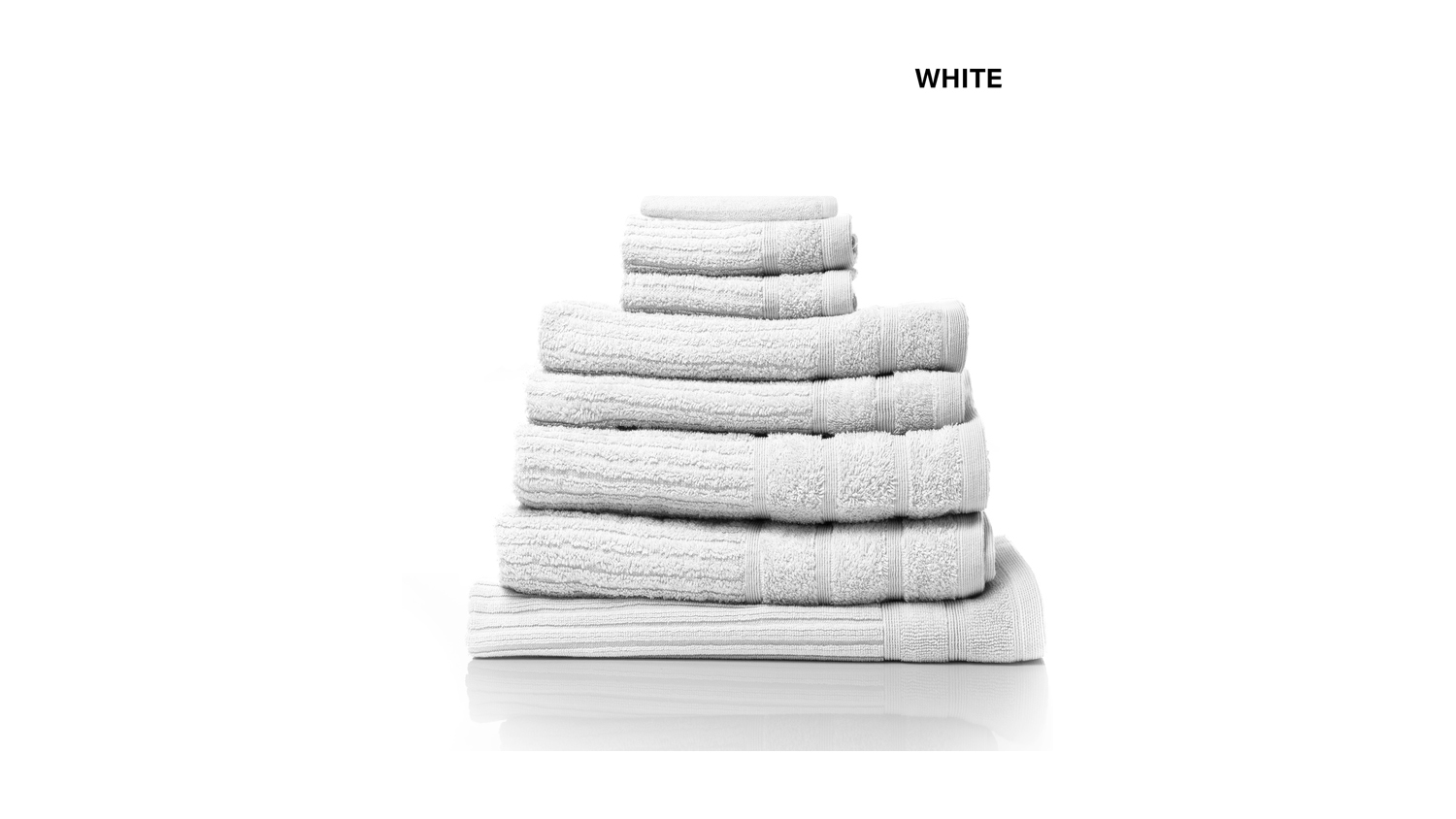 Royal Comfort Eden Cotton Towel Pack 8 Piece - White