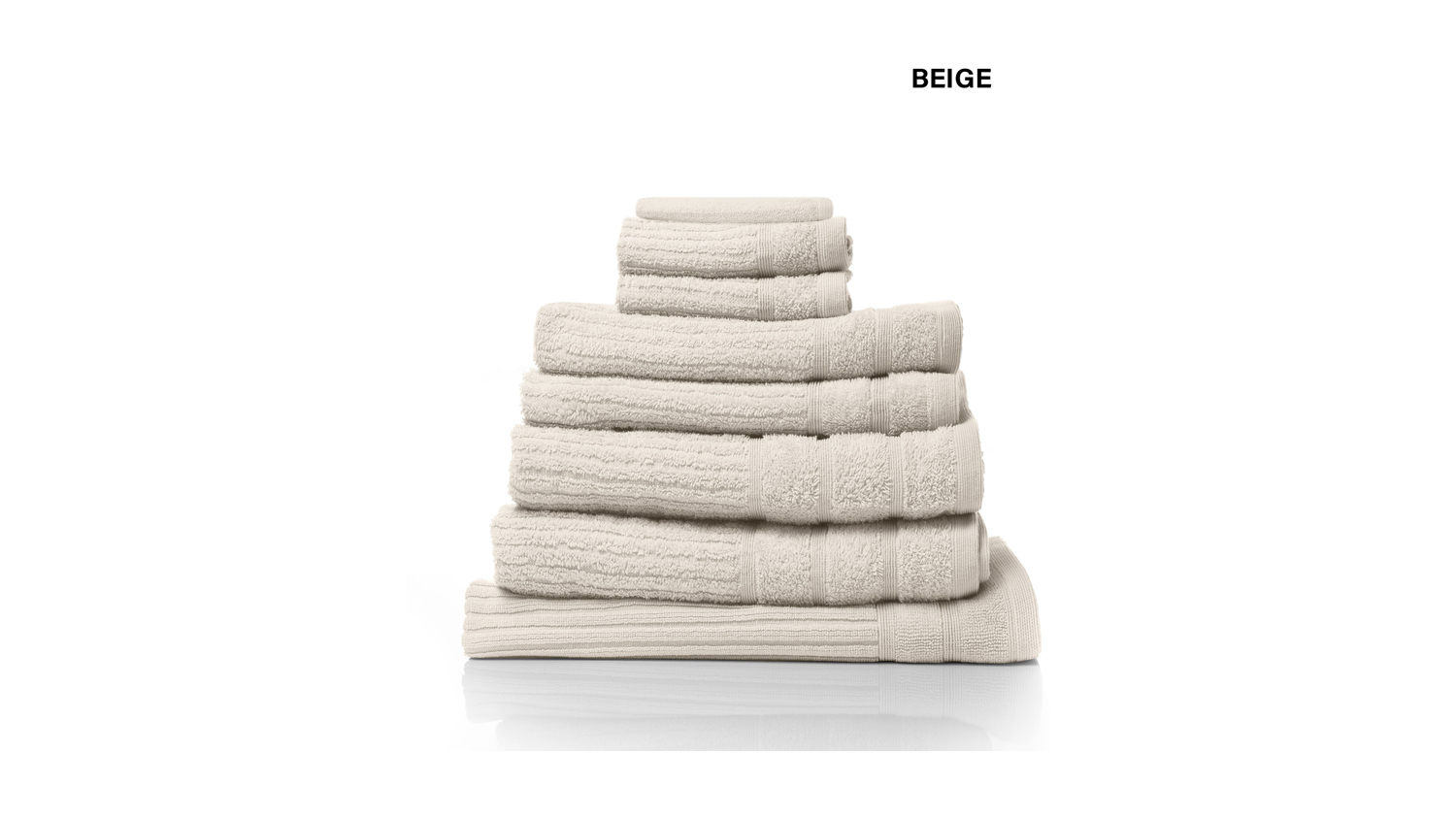 Royal Comfort Eden Cotton Towel Pack 8 Piece - Beige