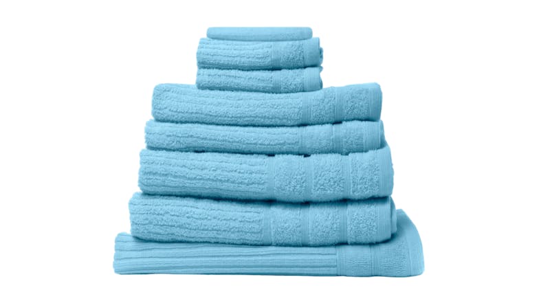 Royal Comfort Eden Cotton Towel Pack 8 Piece - Aqua