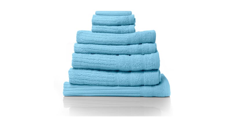 Royal Comfort Eden Cotton Towel Pack 8 Piece - Aqua
