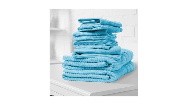 Royal Comfort Eden Cotton Towel Pack 8 Piece - Aqua