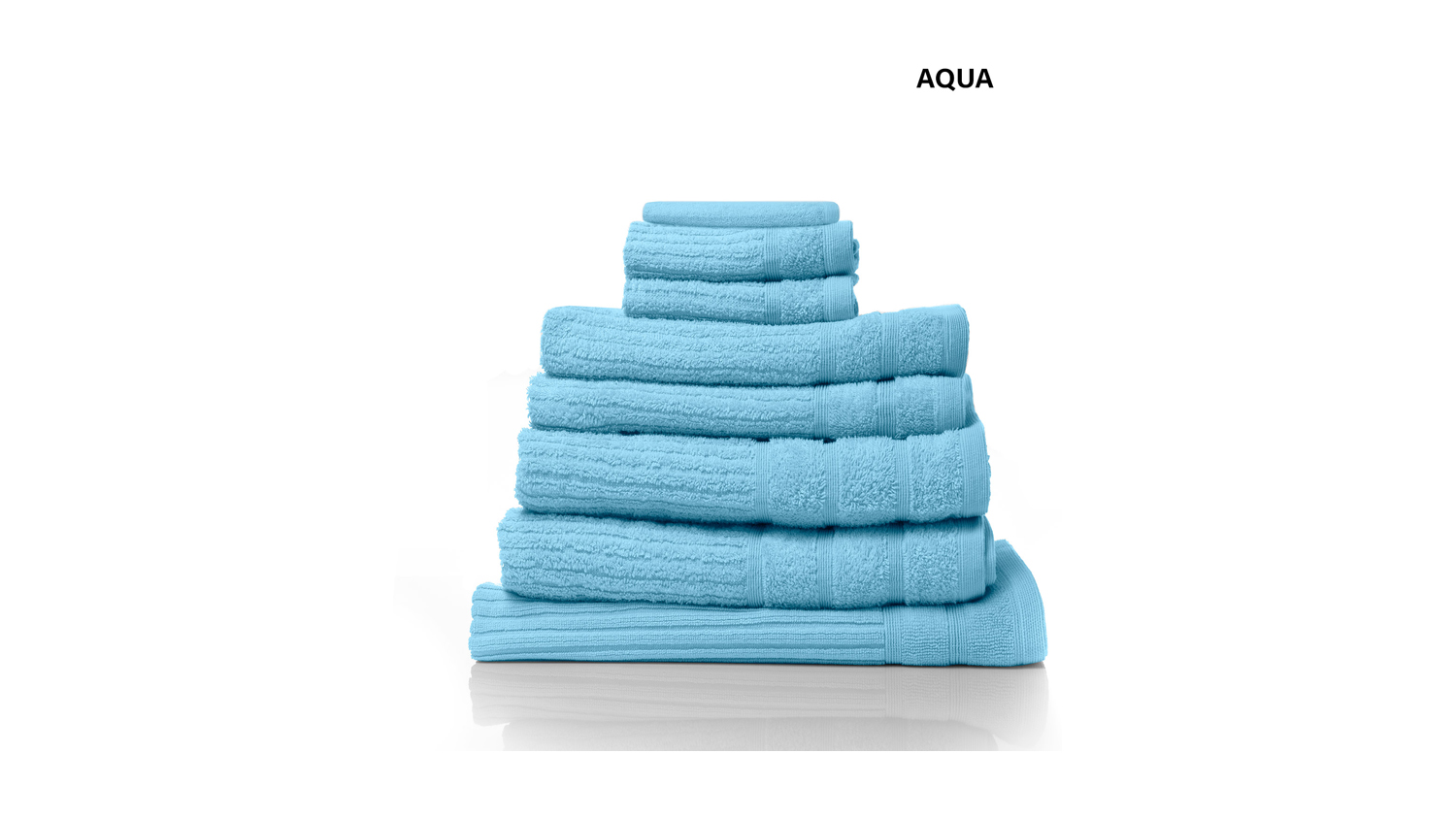 Royal Comfort Eden Cotton Towel Pack 8 Piece - Aqua