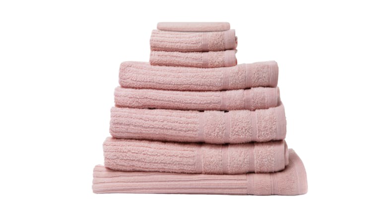 Royal Comfort Eden Cotton Towel Pack 8 Piece - Blush