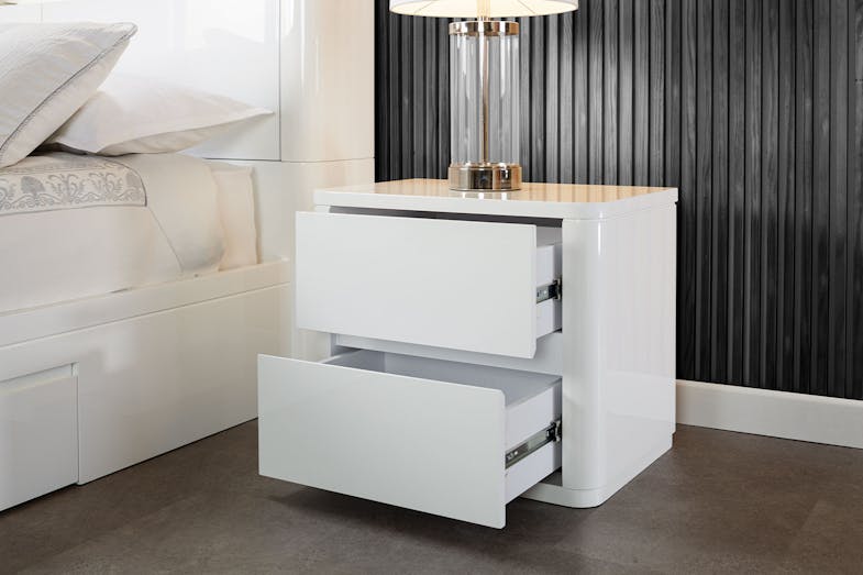 Alanya 2 Drawer Bedside Table