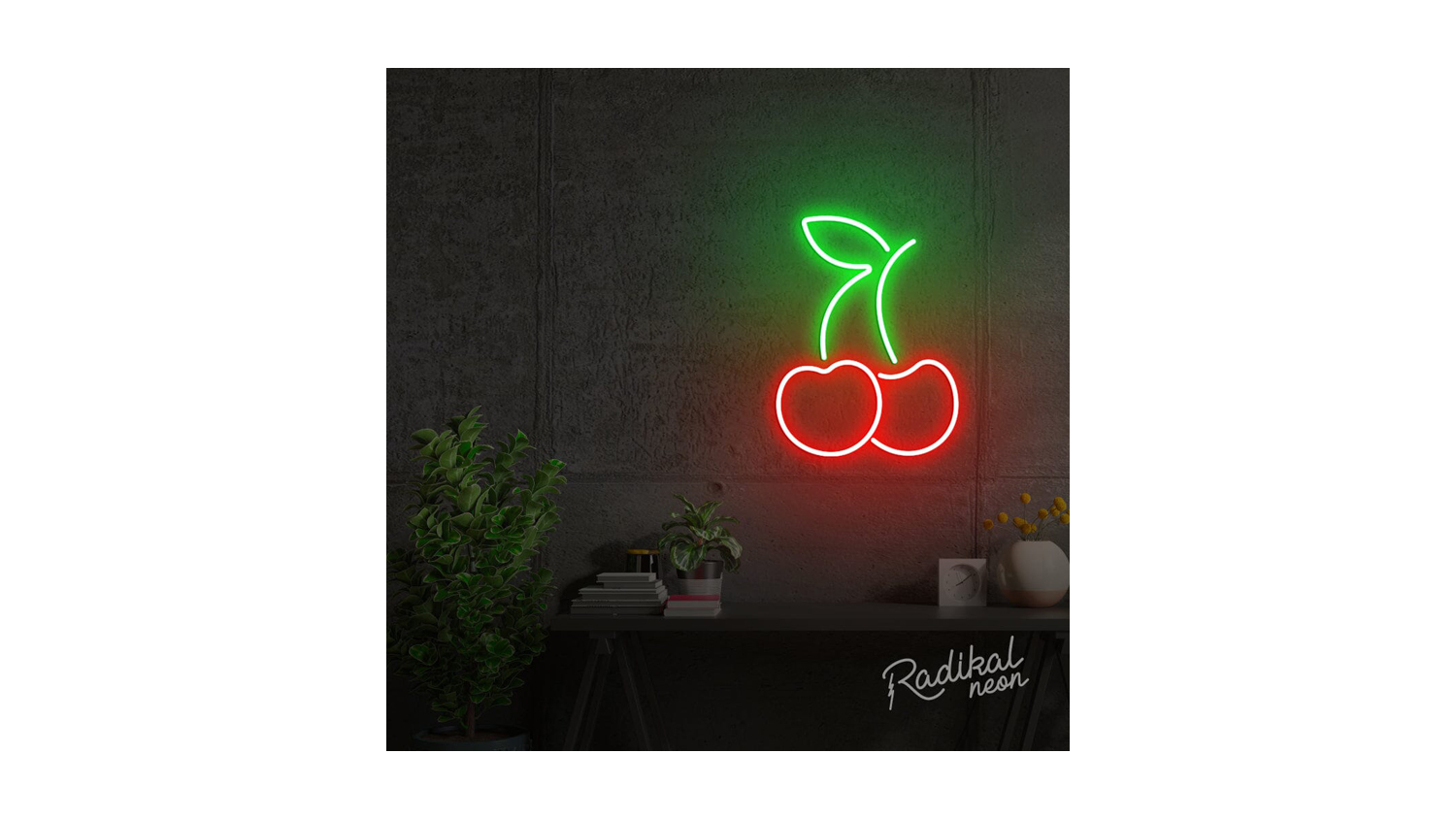 Radikal Neon Cherries Sign