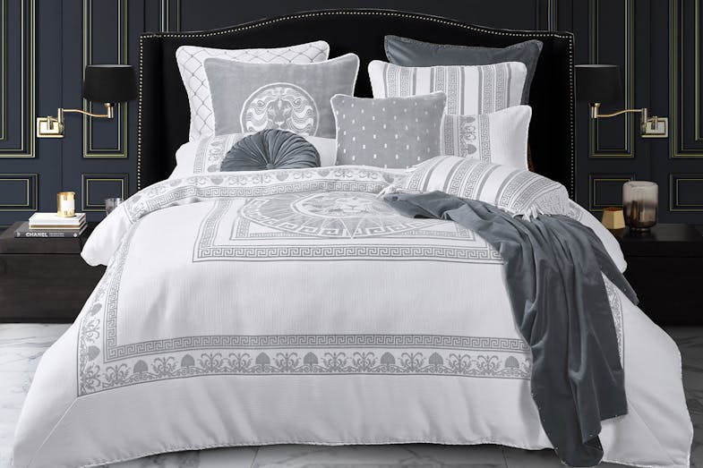 Massimo Silver Duvet Cover Set by Da Vinci