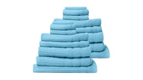 Royal Comfort Eden Cotton Towel Pack 16 Piece - Aqua
