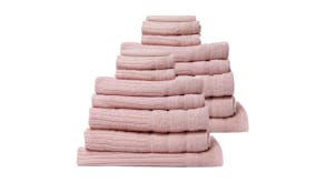 Royal Comfort Eden Cotton Towel Pack 16 Piece - Blush