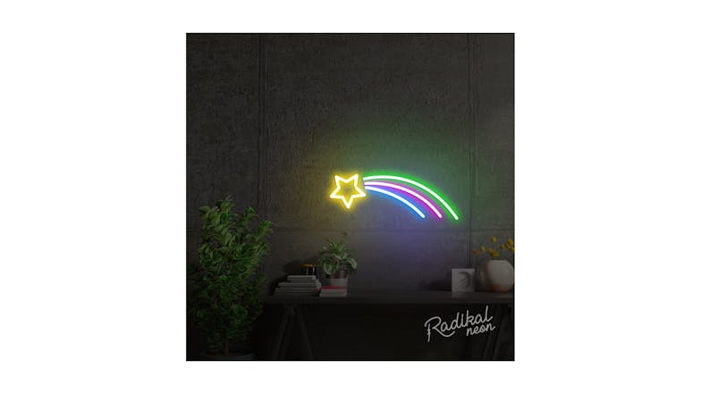 Radikal Neon Shooting Star Sign