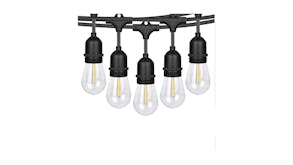 Milano Decor Edison Globe Solar Powered String Lights 20 Bulbs - White