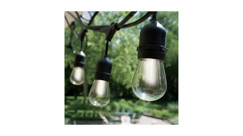 Milano Decor Edison Globe Solar Powered String Lights 20 Bulbs - White