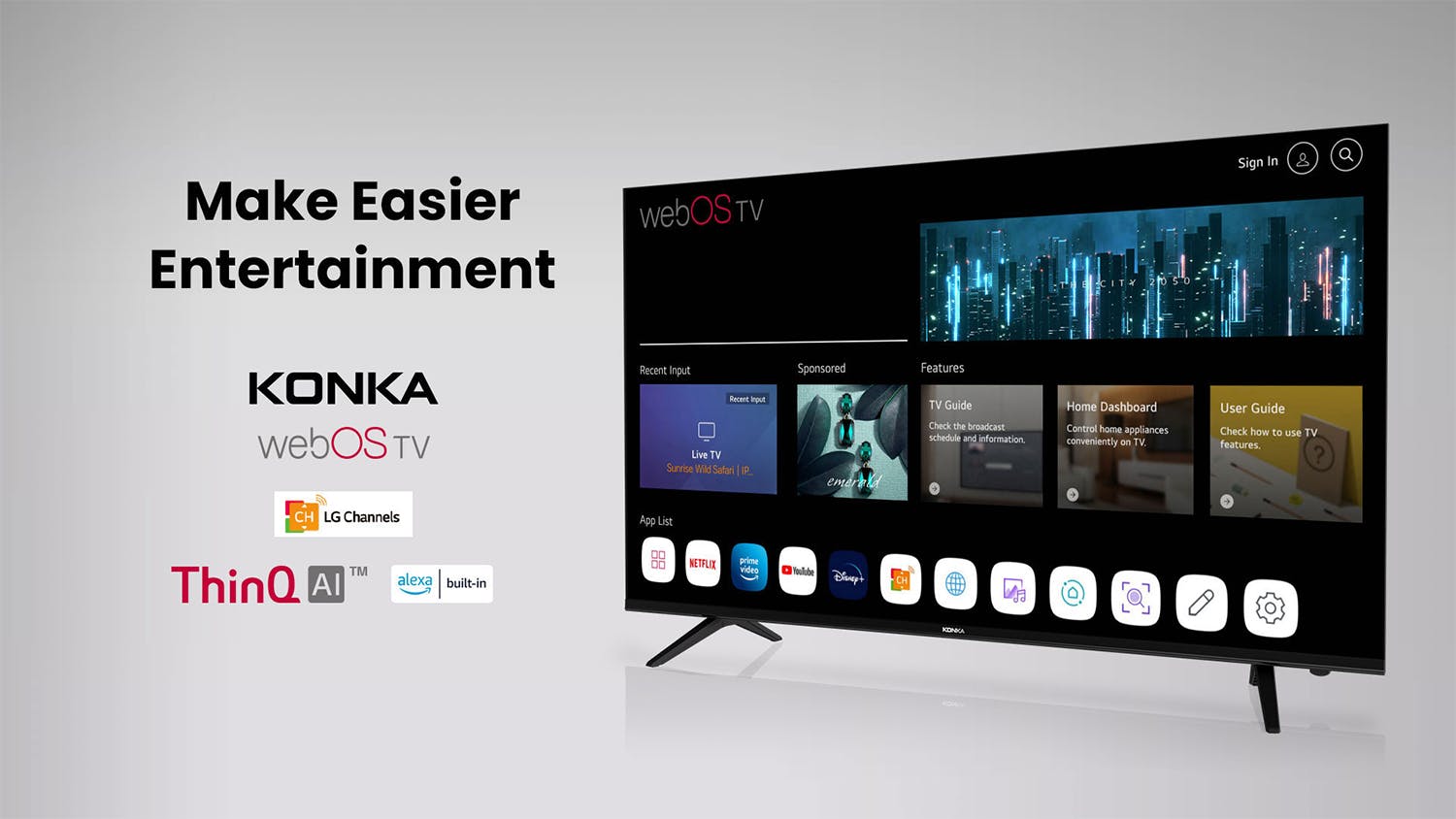 Konka 65" Series 702 4K Smart LED TV
