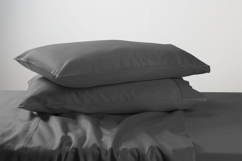 300TC 100% Cotton Standard Pillowcase Pair by Top Drawer - Graphite