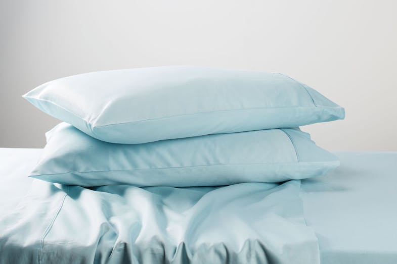 300TC 100% Cotton King Pillowcase Pair by Top Drawer - Light Blue