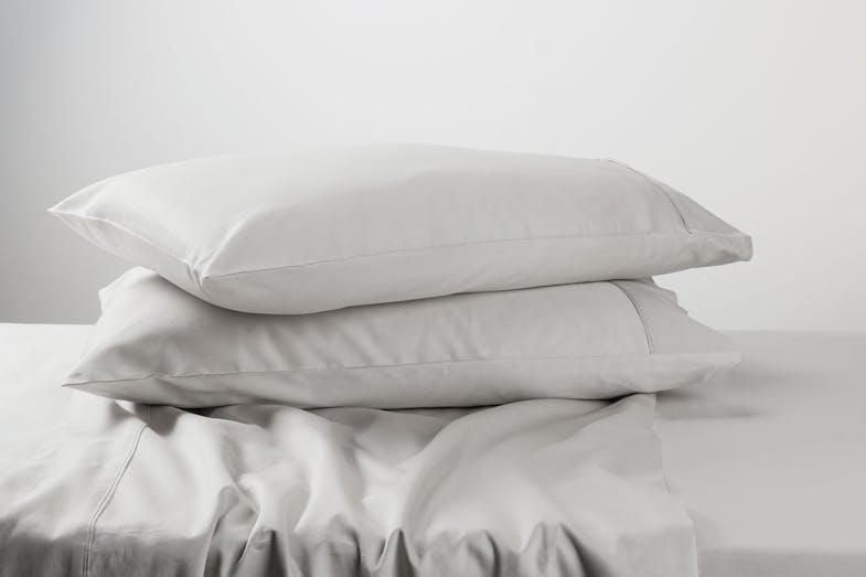300TC 100% Cotton Standard Pillowcase Pair by Top Drawer - Silver
