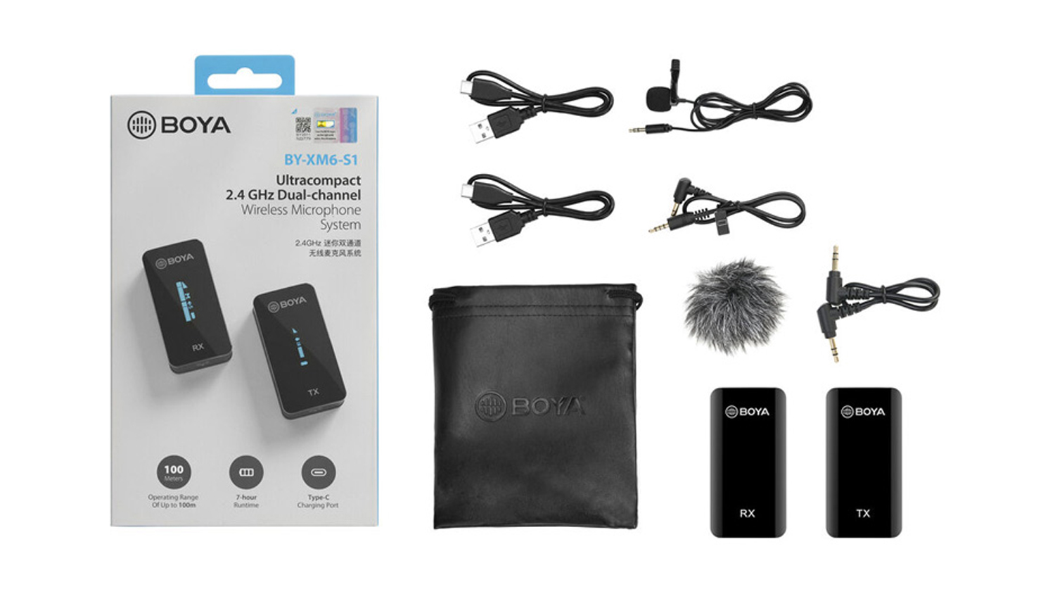 Boya 2.4GHz Ultra-Compact Wireless Microphone System