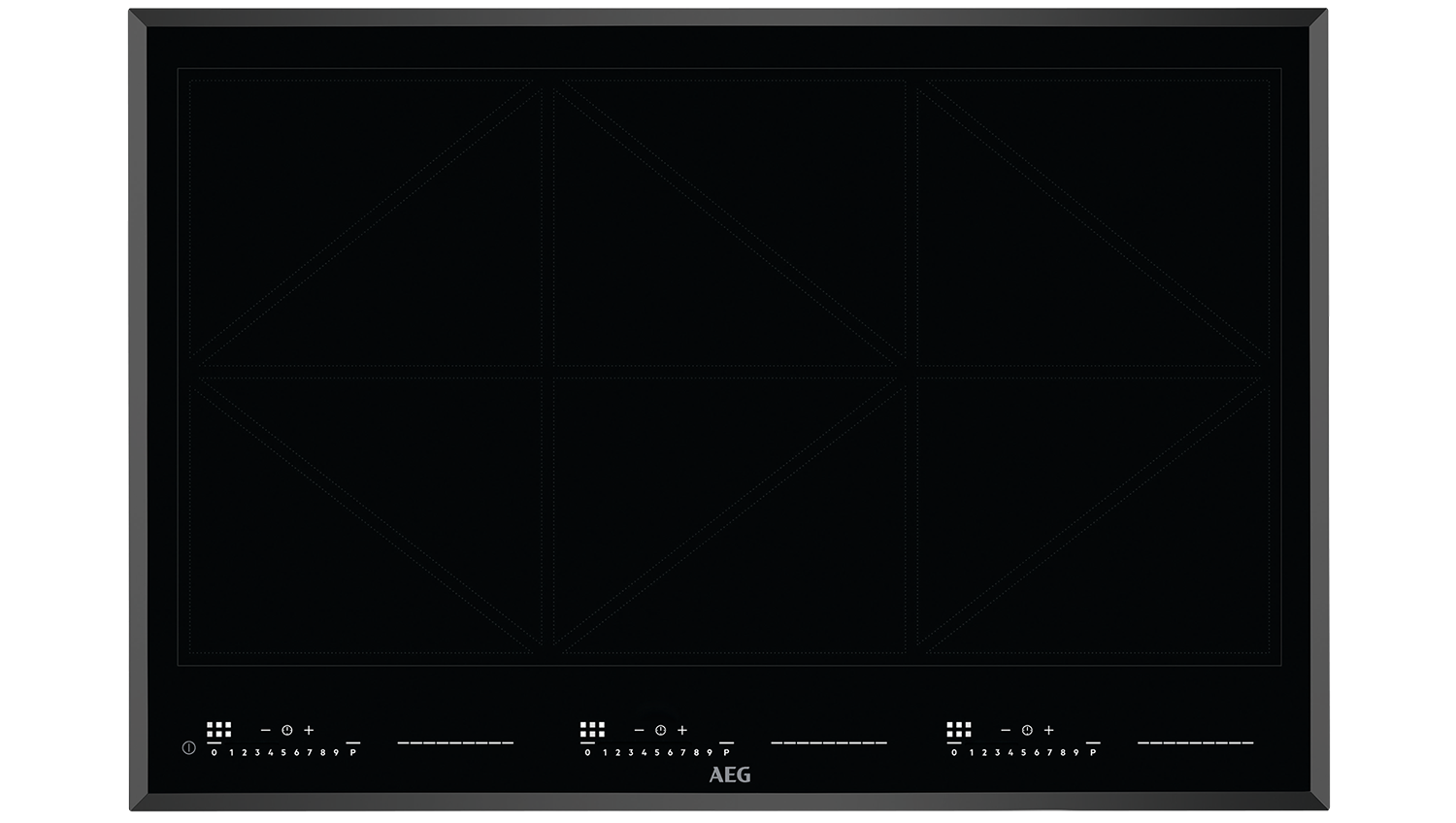 AEG 80cm 6 Zone Induction Cooktop Black Glass (IKK86681FB) Harvey