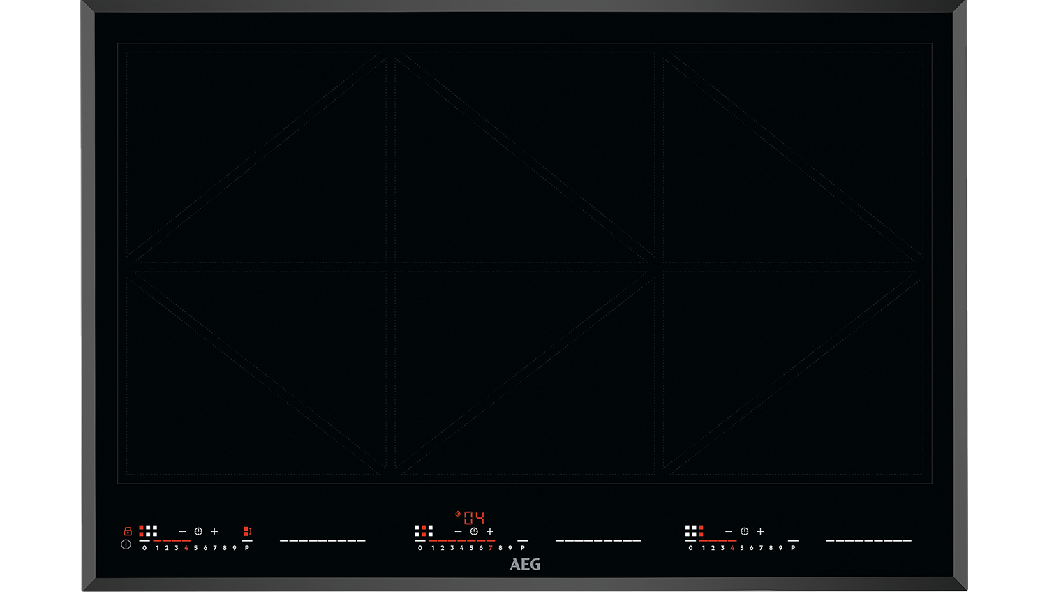 AEG 80cm 6 Zone Induction Cooktop Black Glass (IKK86681FB) Harvey