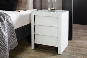 Louvre 3 Drawer Bedside Table
