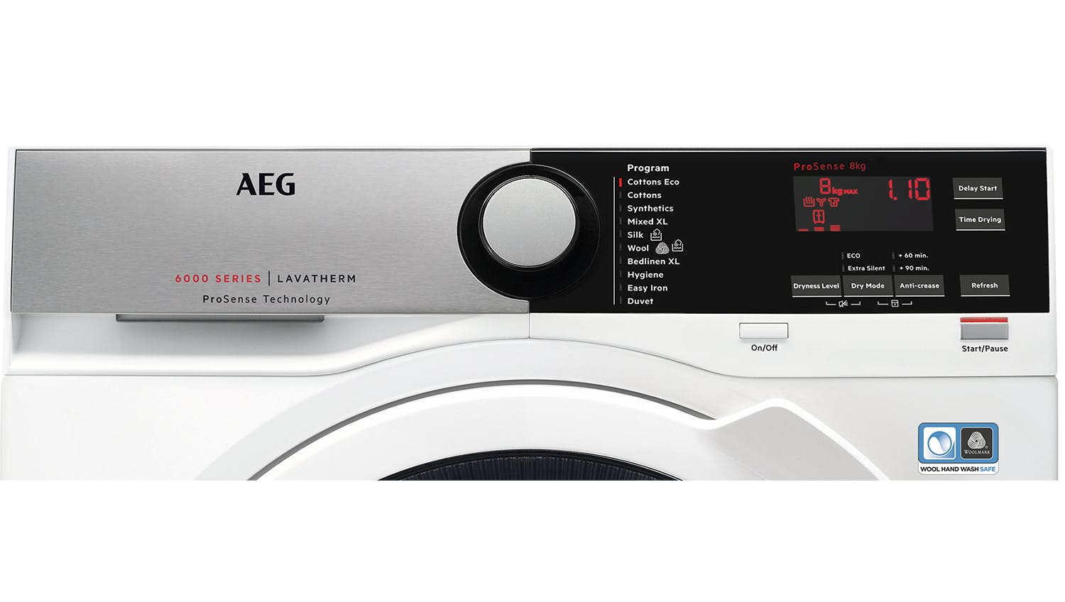 AEG 8kg 10 Program Heat Pump Condenser Dryer - White (6000 Series/T6DHE842B)