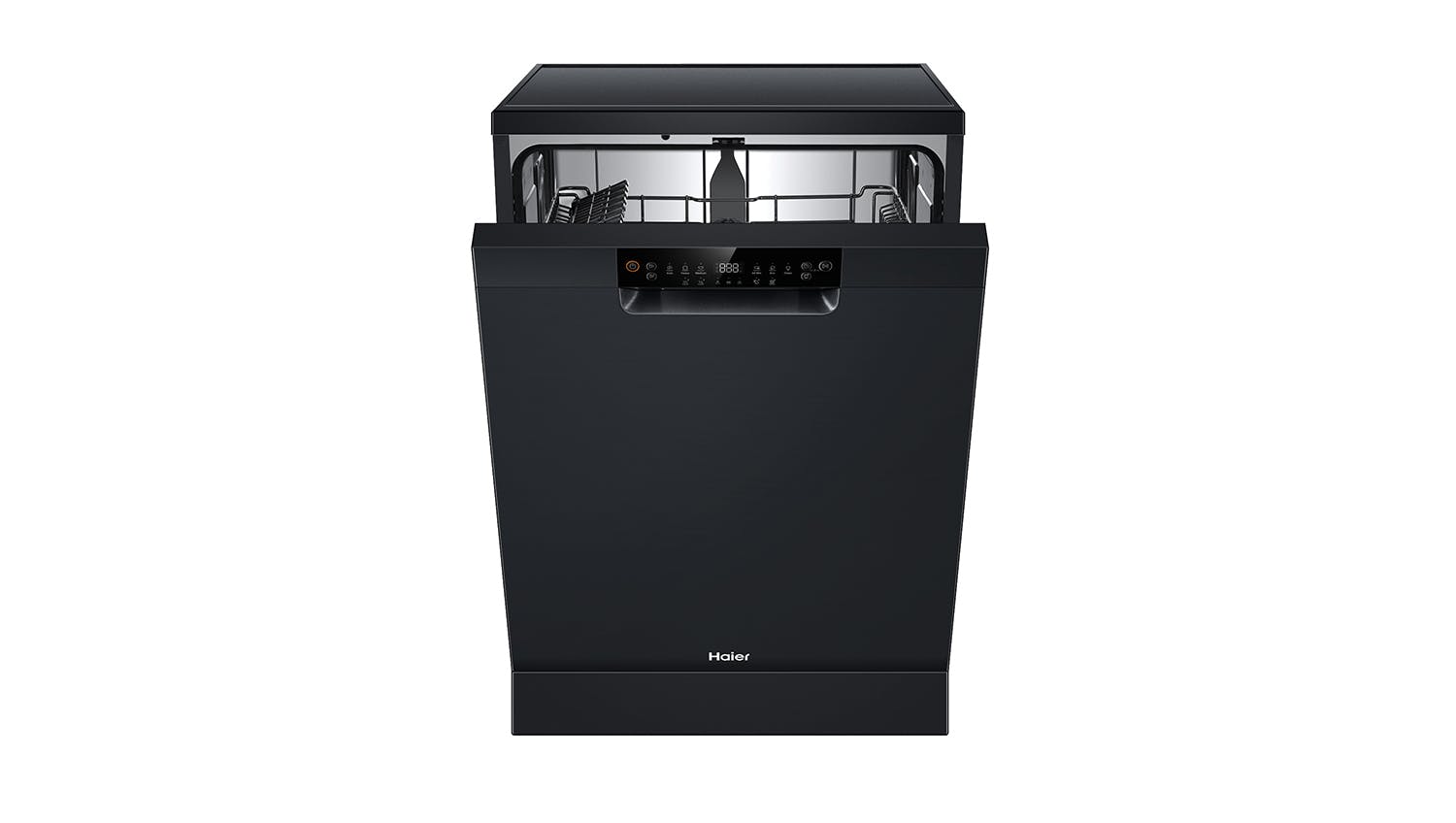 Haier 15 Place Setting 6 Program Freestanding Dishwasher - Black (HDW15F2B1)