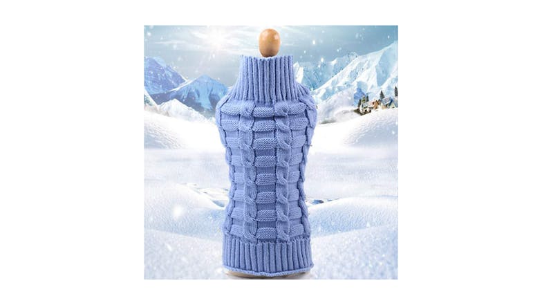 Hod Dog Knitted Sweater Large - Blue