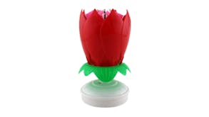 Hod Lotus Flower Cake Candle - Red