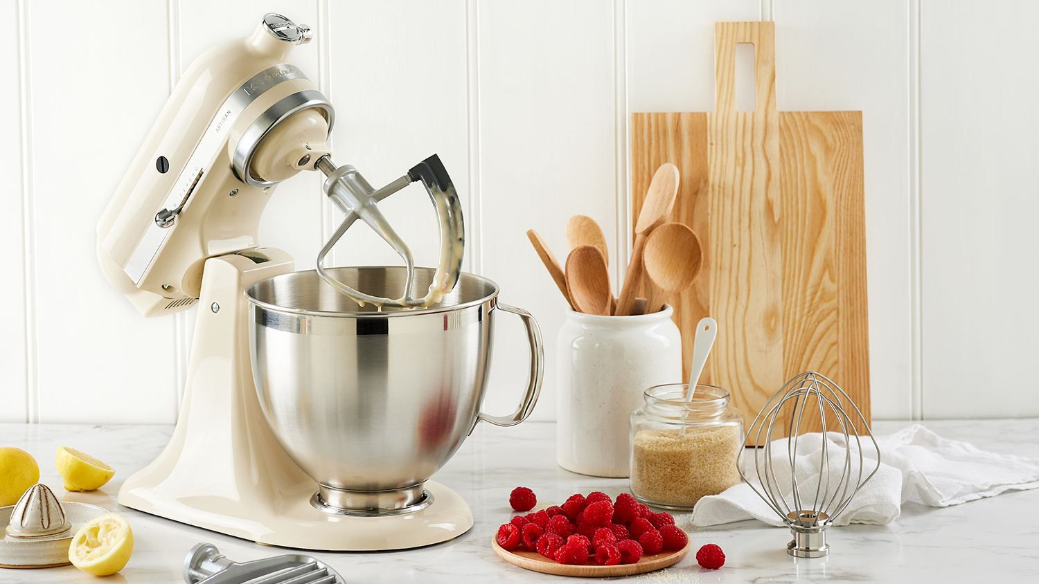 KitchenAid KSM195 Artisan Stand Mixer - Almond Cream