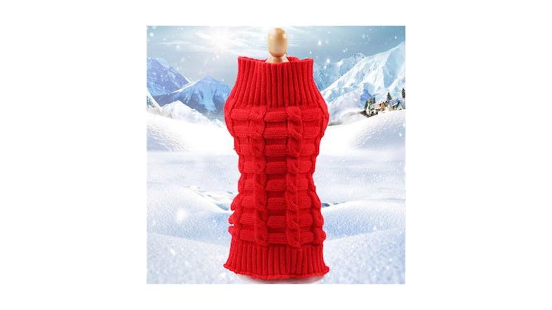Hod Dog Knitted Sweater Large - Red